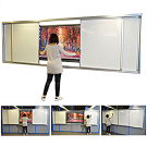 Tableaux blancs coulissants installés