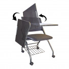 Chaise multimédia avec plan de travail pivotant