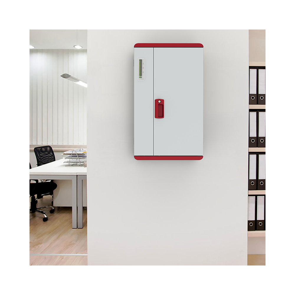 Station de stockage et chargement murale installée