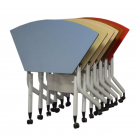 Table mobile modulable, empilable et rabattable