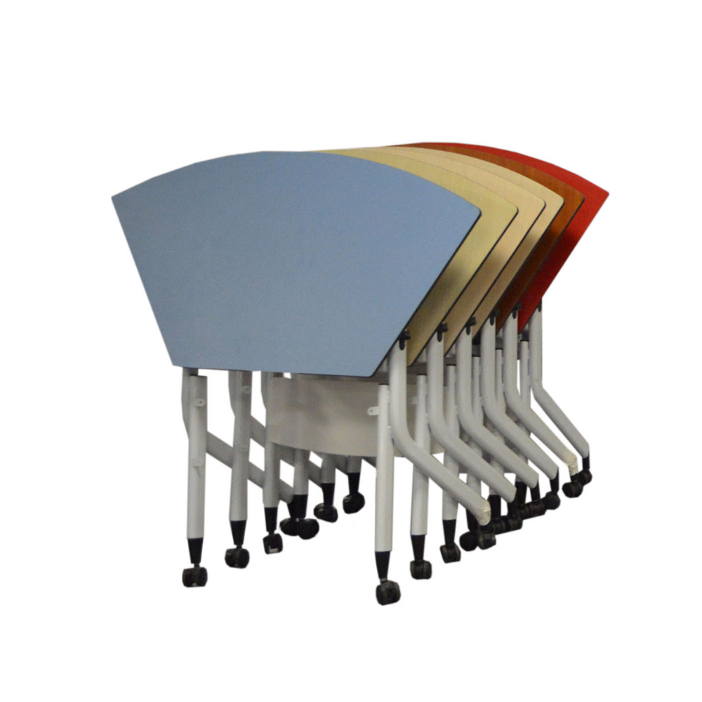 Table mobile modulable, empilable et rabattable