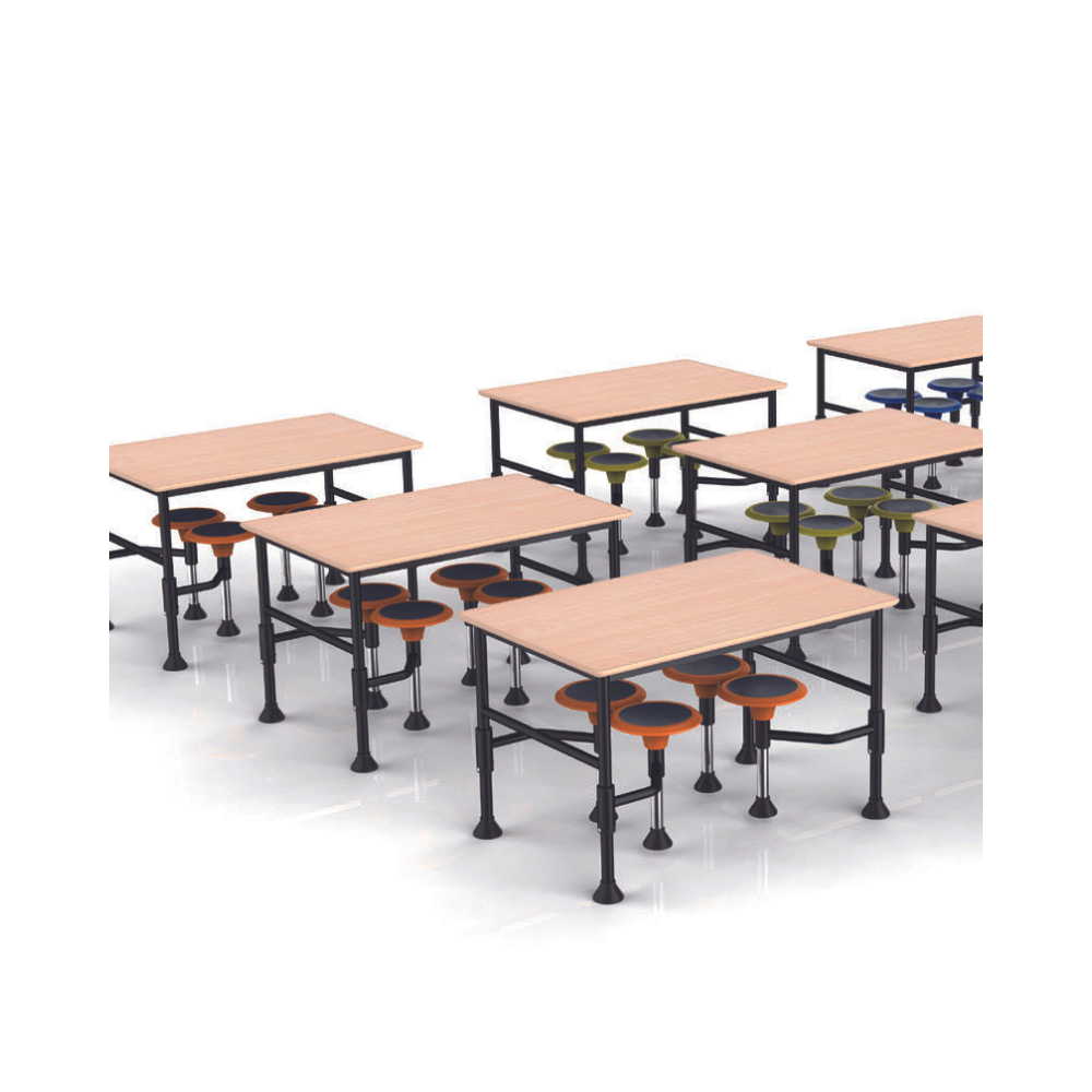 Table rectangulaire chaises intégrés - JUK 165 (2)