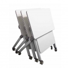 Table rectangulaire modulable, empilable et rabattable