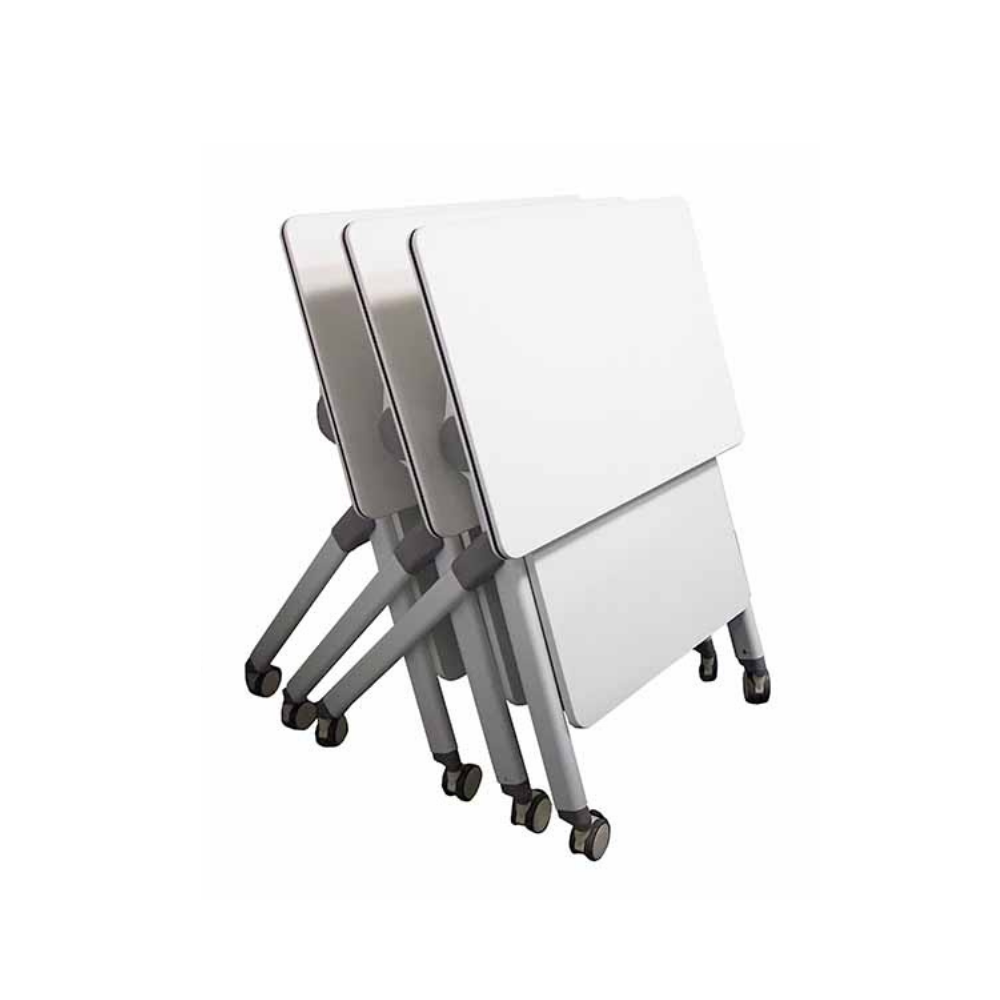Table rectangulaire modulable, empilable et rabattable